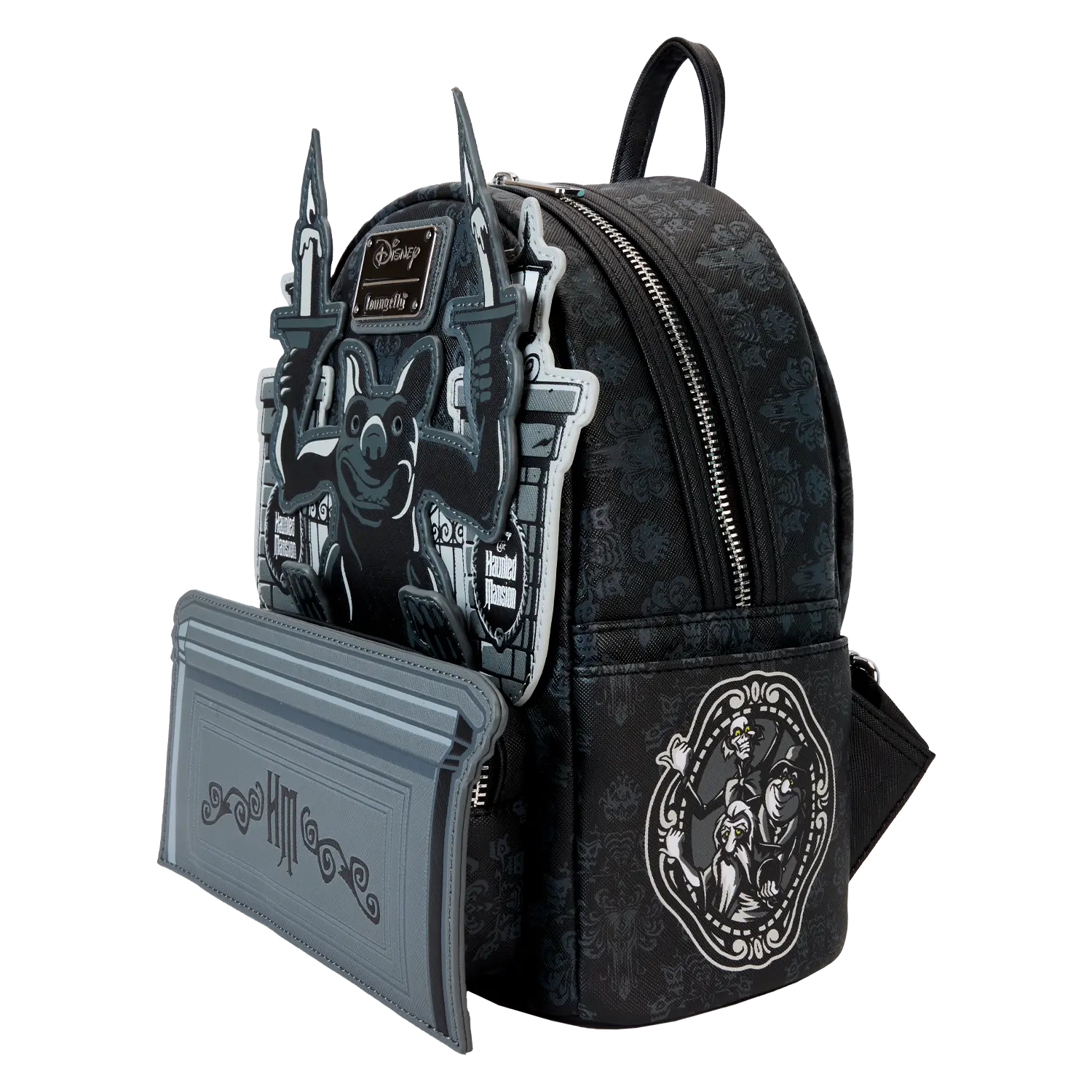 The Haunted Mansion Gargoyle Wallpaper Light Up Glow Mini Backpack - Image 6