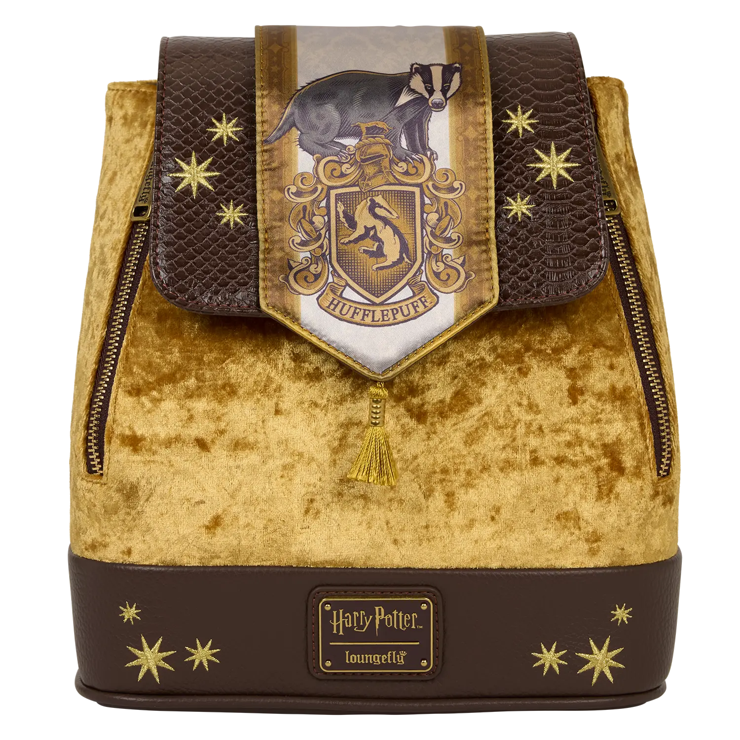 Exclusive Harry Potter Hufflepuff Banner Velvet Mini Backpack
