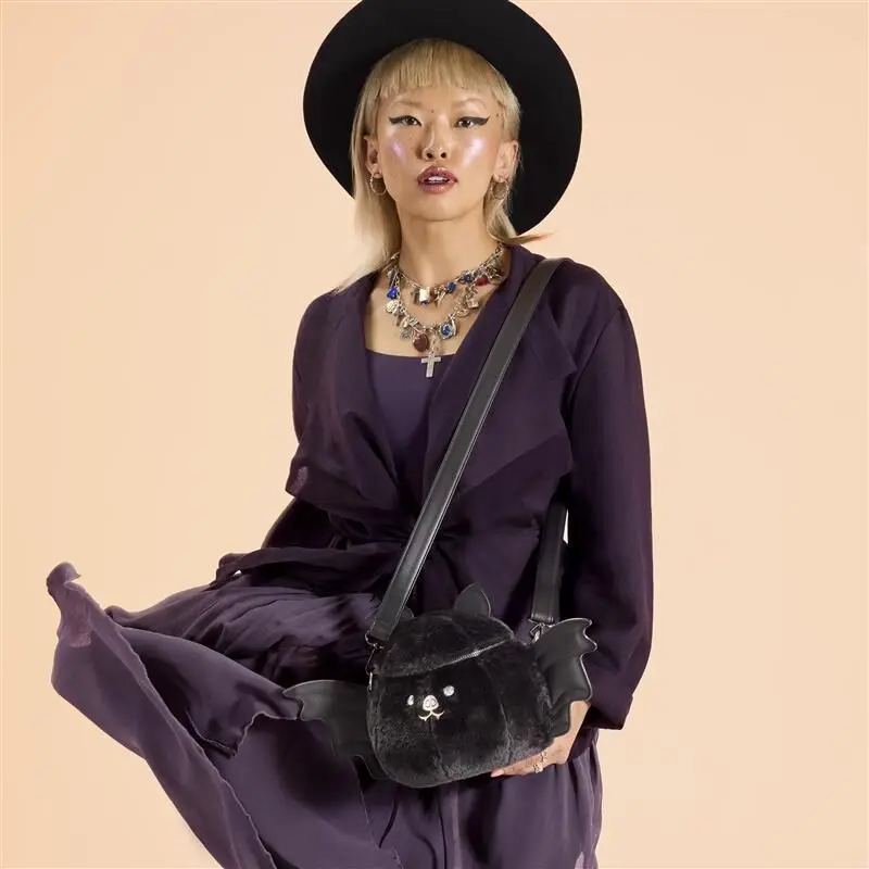 Loungefly Plush Bat Figural Crossbody Bag - Image 2